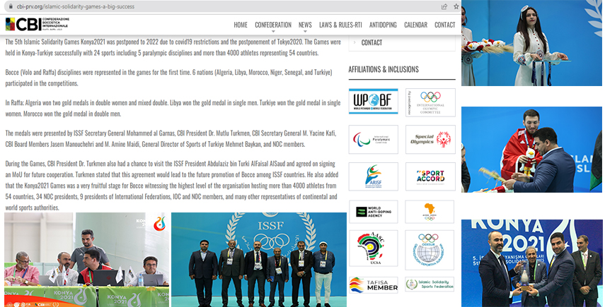 بازتاب رسانه‌ای حضور دکتر منوچهری در مراسم توزیع مدال بازی‌های اسلامی